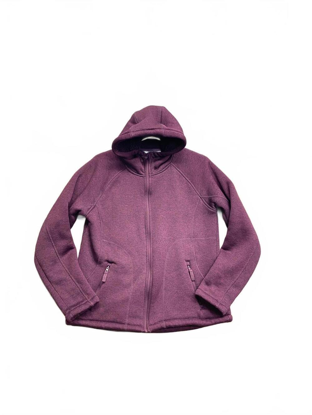 Mountain Warehouse Women's Purple Hooded Fleece Jacket Full Zip Size 10